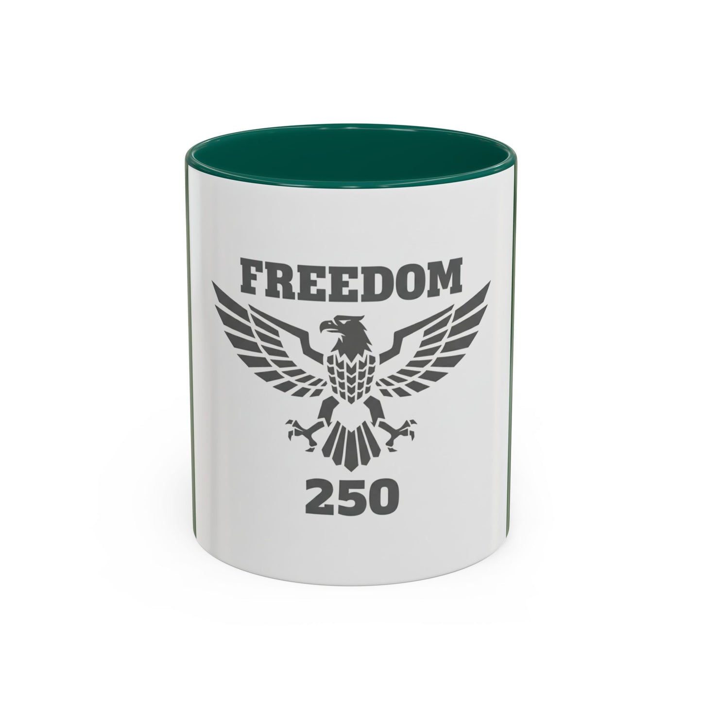 Freedom 250 Eagle Mug — Patriotic Coffee Cup (15oz) — Green