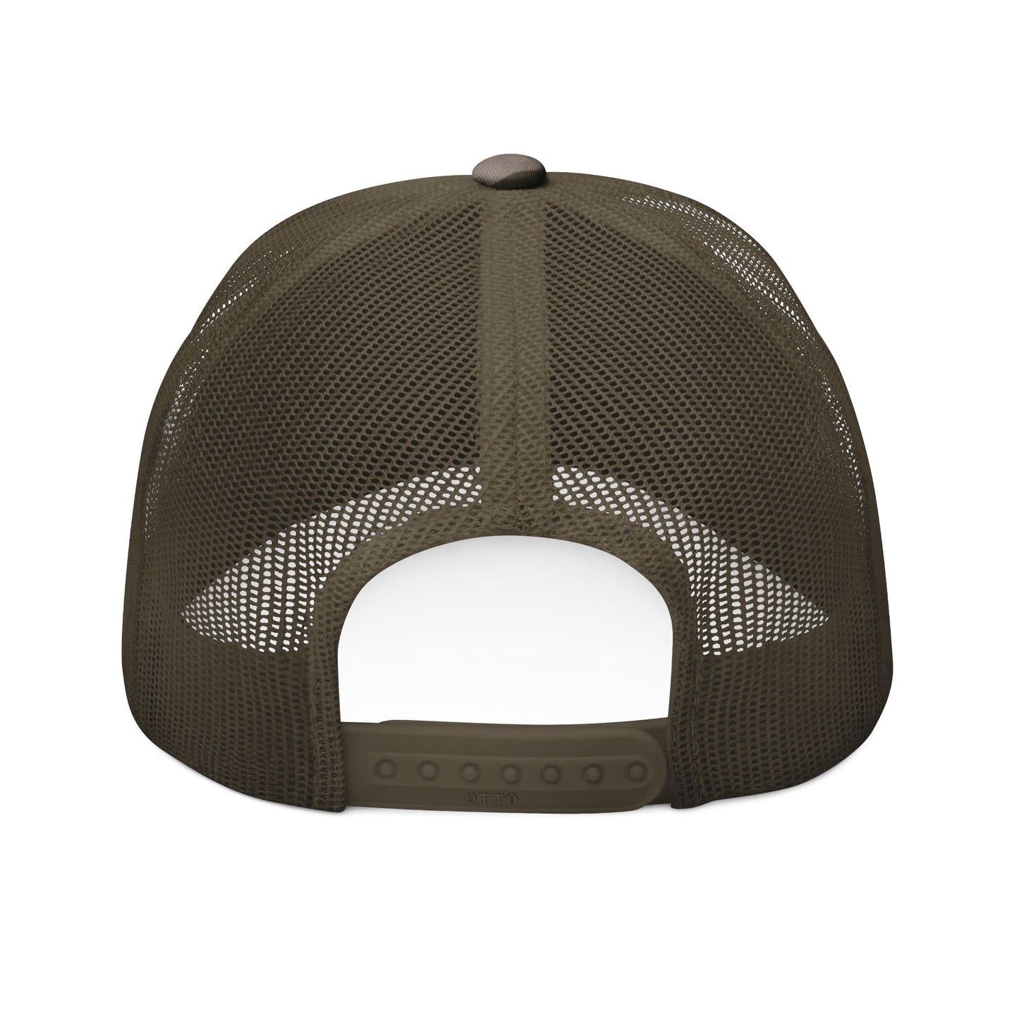 Camo Trucker Hat — Embroidered Black Ops Patch
