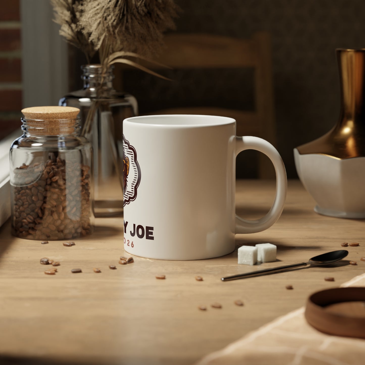Big Joe Coffee Mug — 20oz Jumbo Ceramic Mug with Cool Monkey Logo