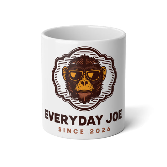 Big Joe Coffee Mug — 20oz Jumbo Ceramic Mug with Cool Monkey Logo