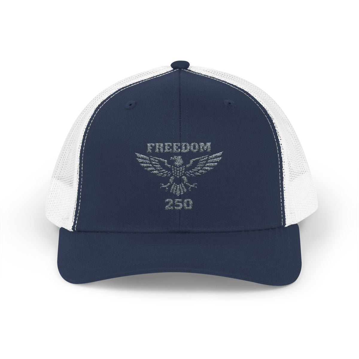 Freedom Eagle Trucker Cap — Vintage Military Snapback Mesh Hat